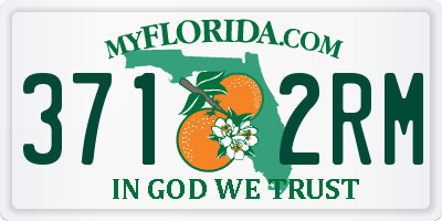 FL license plate 3712RM