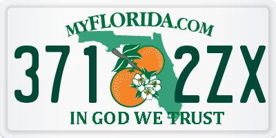 FL license plate 3712ZX