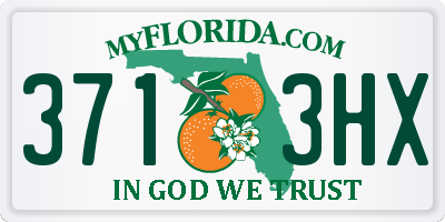 FL license plate 3713HX