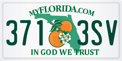 FL license plate 3713SV