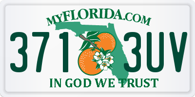 FL license plate 3713UV