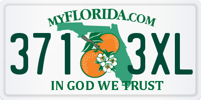 FL license plate 3713XL