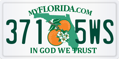 FL license plate 3715WS