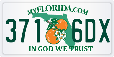 FL license plate 3716DX