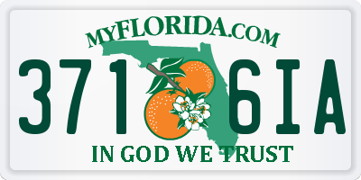 FL license plate 3716IA