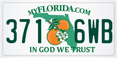 FL license plate 3716WB