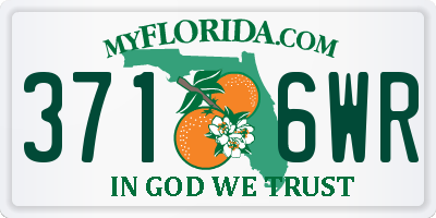FL license plate 3716WR