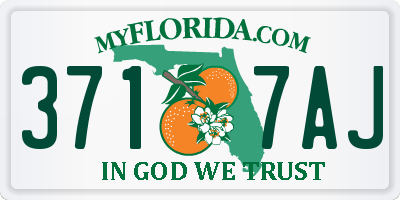 FL license plate 3717AJ