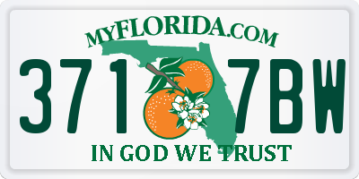 FL license plate 3717BW