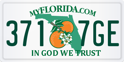 FL license plate 3717GE