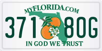 FL license plate 3718OG