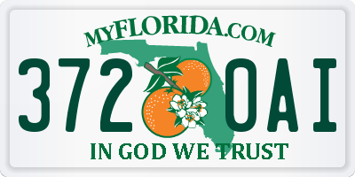FL license plate 3720AI