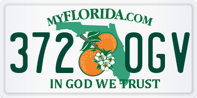 FL license plate 3720GV
