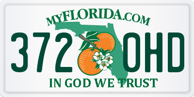 FL license plate 3720HD