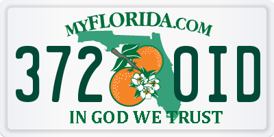 FL license plate 3720ID