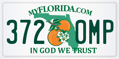 FL license plate 3720MP