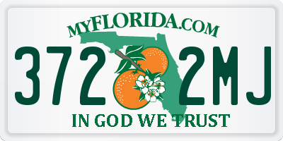 FL license plate 3722MJ