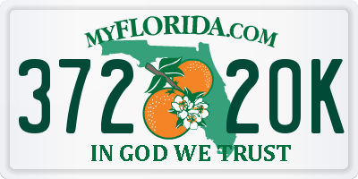 FL license plate 3722OK