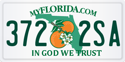 FL license plate 3722SA