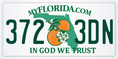 FL license plate 3723DN