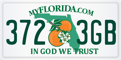 FL license plate 3723GB
