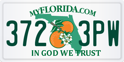 FL license plate 3723PW