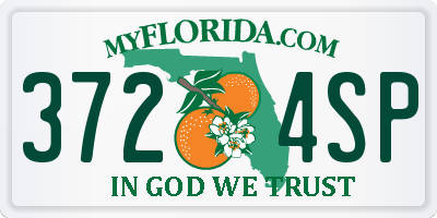 FL license plate 3724SP