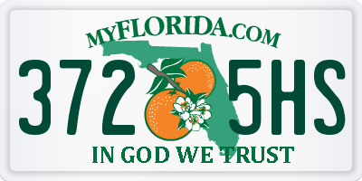 FL license plate 3725HS