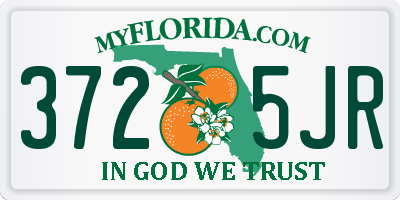 FL license plate 3725JR