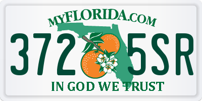 FL license plate 3725SR