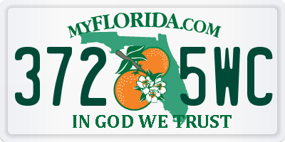 FL license plate 3725WC