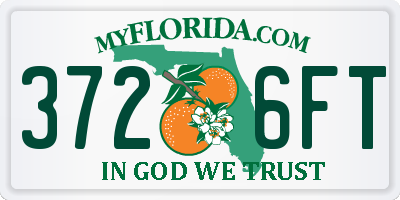 FL license plate 3726FT