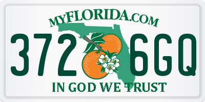 FL license plate 3726GQ