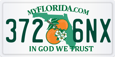 FL license plate 3726NX