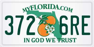 FL license plate 3726RE
