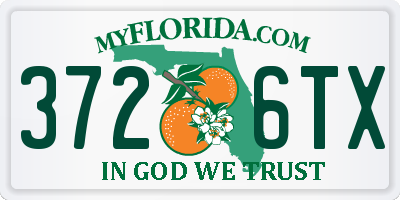 FL license plate 3726TX