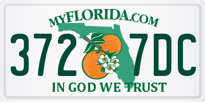 FL license plate 3727DC