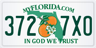 FL license plate 3727XO