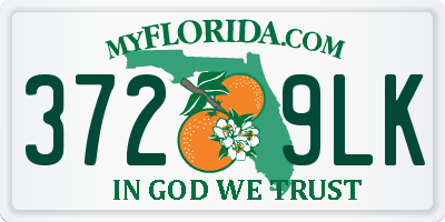 FL license plate 3729LK