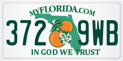 FL license plate 3729WB