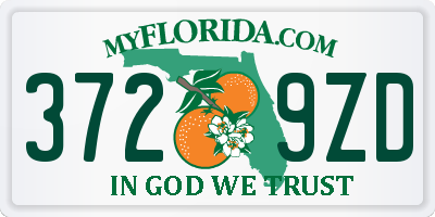FL license plate 3729ZD