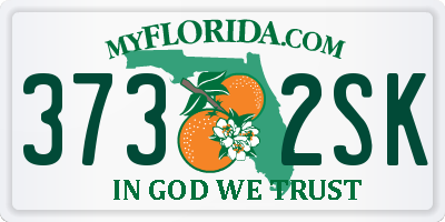 FL license plate 3732SK