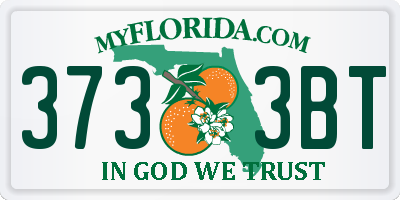 FL license plate 3733BT
