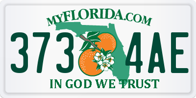 FL license plate 3734AE