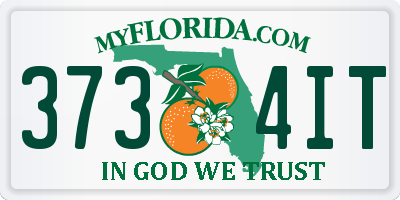 FL license plate 3734IT