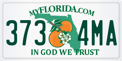 FL license plate 3734MA
