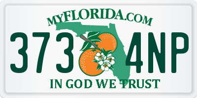 FL license plate 3734NP