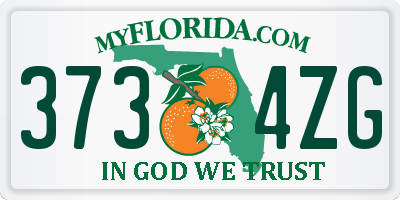 FL license plate 3734ZG