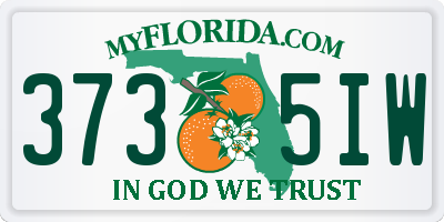 FL license plate 3735IW