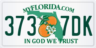 FL license plate 3737DK
